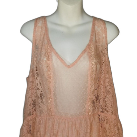 Torrid peach lace sheer cami tank top size 2 2x - Picture 7 of 7